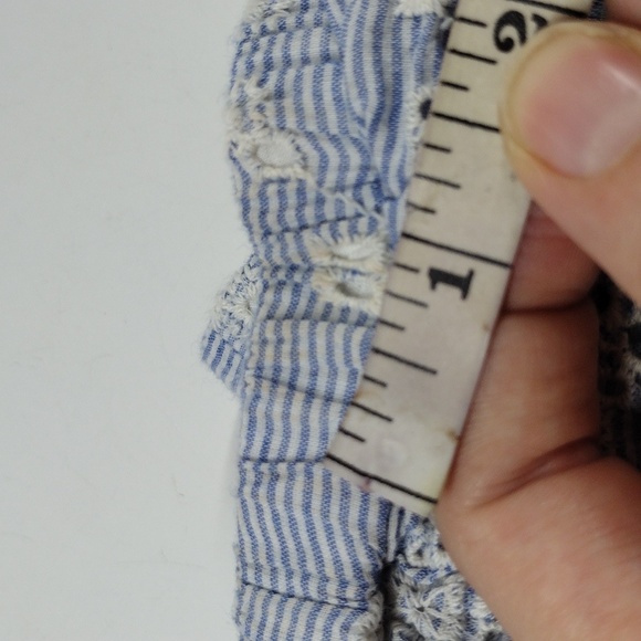 Miss Me Blue Seersucker Embroidered Dress - Picture 11 of 11